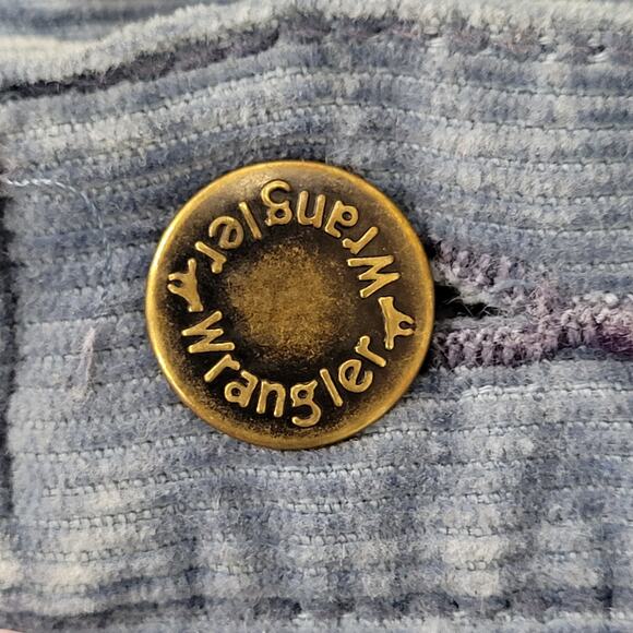 Vintage 70s Wrangler Bootcut Corduroy Pants 27x31 Faded Blue - Picture 6 of 16